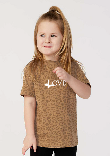 Brown Leopard Love Toddler Tee