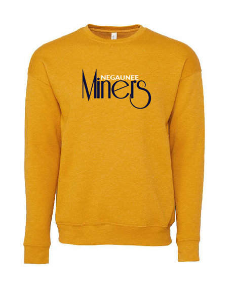 Negaunee Miners Fleece Drop Shoulder Crewneck Sweatshirt